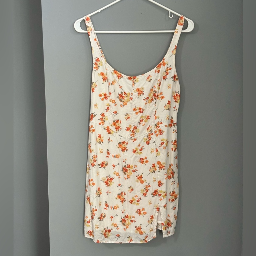 Abercrombie white floral mini dress